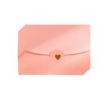 Mini Envelopes, 50 Pieces Mini Gift Card Envelopes, Pink Mini Envelope, with Heart Clasp, for Invitations, Postcard,Wedding, DIY Gift Cards, Christmas Valentine's Day(Pink)