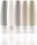 TSA Certified Portable Silicone Travel Bottle Set, Leak Proof Squeezable Silicon Tubes Travel Size Toiletries Containers, Refillable Travel Accessories for Shampoo Liquids 5 Pack (3 fl. oz)