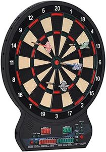HOMCOM Electronic Hanging Dartboard LED Digital Score Set 27 Games and 202 Variations with 12 Soft Tip Darts