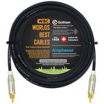 20 Foot - Gotham GAC-1 Ultra Pro - Low-Cap (21pF/ft) Center-Channel Subwoofer Cable with Amphenol ACPR-SWH Die-Cast, Gold Plated RCA Connectors