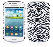 cadorabo - Hard Case Back Cover for Samsung Galaxy S3 MINI (I8190) – Bumper Protection Skin Design: ZEBRA