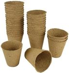 JKG Small Plant Seedling Pots - Biodegradable Pot Trays Round Fibre Young Flowers Seedlings Nursery Indoor Eco-Friendly Gardening (20 Pack)