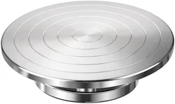 Yncotte 12 Inch Sculpting Wheel, Double-Sided Pottery Turnable Wheel Aluminium Alloy Heavy Duty Metal Banding Wheel with Ball Bearings for Ceramics Model Making Clay Modeling Cake Decor Paint Spraying