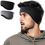 Proberos® Headbands for Men Ear Warmer Winter Headband Fleece Ear Warmer Thermal Headband Muff with Button Running Cycling Skiing Winter Ear Warmer for Men