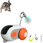 Turbotail 2.0 cat Toy, Turbo Tail Mouse Cat Toy, Electric Gravity Sports Car Smart Interactive Cat Toy (Orange)