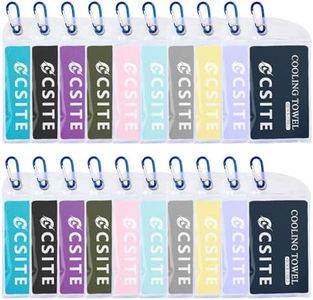 CSITE 20 Pack Cooling Towels (47"x12") for Neck and Face, Ice Towel for Hot Weather, Soft Breathable Chilly Gym Towels, Microfiber Towel for Work Out, Yoga, Running, Camping & More Activities