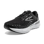 Brooks Men's Glycerin GTS 20 Supportive Running Shoe, Black/White/Alloy, 9