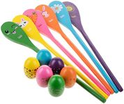 Mr. Pen- Egg and Spoon Race Game Set, 6 Eggs and 6 Spoons, Easter Party Games for Kids, Easter Egg Hunt Games, Halloween Egg and Spoon Race Game Set, Egg and Spoon Relay Race Games for Kids