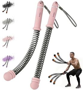 Soulyis Adjustable Ropeless Battle Ropes for Quiet Home Gym - Cordless Training Rope, Weighted Workout Ropes for HIIT, No-Jump Training & Full-Body Exercise,Fitness Equipment (Advanced Pink)