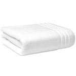 Towelogy® Commercial Bath Sheets White (100x150cm) 100% Egyptian Cotton Large Bath Towels for Hospitality Use Gym Salon Spa & Hotels Bathroom (Dove White, 1)