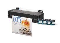 HP DesignJet T210 24" Large Format Poster Printer & Plotter, Color, up to 1 Year of Ink Included, Effortless Poster Printing with Professional Quality (8AG32L)