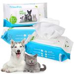 PrimePets Dog Wipes for Paws and Butt, 300 Count, 8" x 6" Pet Grooming Wipes for Dogs Cats Cleaning Deodorizing, Unscented Dog Paw Wipes, Puppy Wipes for Face Bum Eyes Ears Teeth