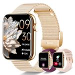 Smart Watches for Women (Answer/Make Calls)1.85" Smart Watch for Android Phones And IOS Waterproof Watch 100+Sport Modes Fitness Tracker with Sleep Pedometer Heart Rate Monitor Watch, Rose Gold Watch