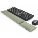 Keyboard and Mouse Wrist Rest Bean Bag Set, Ergonomic Mouse Pad Keyboard Wrist Support Filled Ergo Beads, Easy Typing Gaming for Home, Office, Laptop, Desktop Computer, Light Army Green