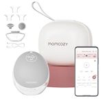 Momcozy Hands Free Breast Pump Mobile Flow | M9 Upgrade, Electric & App Control, Personalized Multi-Modes & 15 Levels, Wearable Pump Breastfeeding, 24mm (Cozy Gray, 1 Count)