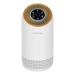 Russell Hobbs Air Purifier for Bedroom Home 90m ³/h CADR, 99.95% Carbon Filter Captures Bacteria, Allergies Odour, Dust, LED Display, Clean Air Compact White Scandi Wood Effect RHAP1031WDW