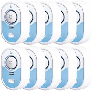 LSENTLY Water Leak Detector Supports 5 Years Standby Time, LED Indicator & 100dB Leak Alarm & Low Battery Reminder Water Alarm, IP66 Waterproof for Home, 10 Pack (Cannot Connect Wi-Fi)