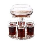 6 Shot Glass Dispenser and Holder Shot Glass Dispenser for Filling Liquids Beverage Dispenser 6 Cups Cocktail Dispenser Carrier Liquor Dispenser Drink Tool for Party