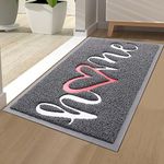 Homaxy Home Door Mat, Dirt Trapper Doormats Non-Slip Low Profile Durable Door Mat for Outdoor, Indoor, Entrance, Patio, Front Back Door — (40 x 60cm, Grey)