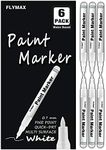 White Marker, 6 Pack 0.7mm Acrylic 