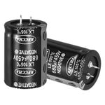 sourcing map 450V 680uF Snap in Electrolytic Capacitor, 2 Pcs 2 Pin Audio Amplifier Aluminum Electrolytic Capacitor for Filter Audio Smart Home Appliances Electronic Component(Black,51x35mm)