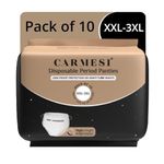 Carmesi Disposable Period Panties for Women - Pack of 10 (XXL-3XL) | 360° Protection for Super Heavy Flow | Leak Proof & No Rashes | Maternity Panties | All Night Protection | Ultra Absorbent Core
