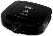 Russell Hobbs Sandwich Toaster/Toastie Maker – Makes 2 Toasties, Cuts and seals, Non-stick easy clean plates, Verticle storage, Power On & Heat ready lights, Handle with locking clip, 760W, 24520