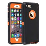 Co-Goldguard Case for iPhone 6s Plus/6 Plus [Not for 6/6s], Heavy Duty Built-in Screen Protector Dust-Proof Shockproof Dropproof Scratch-Resistant Shell for iPhone 6Plus/6sPlus, 5.5inch, Black/Orange