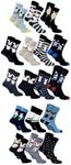 Disney Socks And Underwear Men's Cotton Rabbit Creetin Socks - Various Models According to Availability - Multi-Colour, One Size, 12 Pairs, 12 pairs