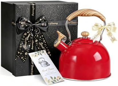 GGC Whistling Tea Kettle with Black Gift Box for Mom, Weddings, Birthdays