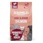 Scrumbles Natural Dry Dog Food, Grain Free Recipe with Fresh Salmon, for Adults and Senior Breeds, 2 kg Bag,package may vary