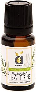 Anveya Australian Tea Tree Essential Oil, For Face, Skin & Hair, Best For Acne, 100% Natural, Pure & Undiluted, For both Men & Women |Paraben and Sulphate Free, 15ml