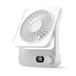 Magnetic Cruise Approved Desk Mini Fan, 4000mAh Ultra-Slim Travel Fan Rechargeable, 0-100 Speeds, 150° Adjustable Portable Fan for Ship Cabin, Bedroom Sleeping, Travel & Cruise Essentials