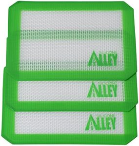 Silicone Alley, 3 Non-Stick Silicone Mat Pad, Small Rectangle 5 X 4 Inch, Green