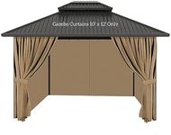 aonear Gazebo Privacy Curtains 10' 