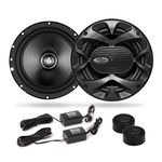 BOSS Audio Systems Elite BCK65 Component Car Speaker System - 2 6.5 Inch Speakers, 2 Tweeters, 2 Crossovers, 350 Watts Max Power