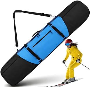 TVDARMO 360° Padded Ski and Snowboard Travel Bag, Water-Resistant Durable Storage Case for Air Travel and Road Trips (Blue, 160cm)