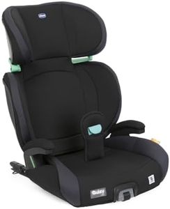 Chicco Quizy i-Size, Kindersitz 3-12 Jahre (100-150 cm), Einfacher Einbau mit Isofix-System, mit Liegeposition, Höhenverstellbar, mit gepolsterten Armlehnen und komfortablem Sitz, (15-36 kg), Schwarz