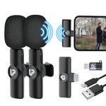 UltraProlink Omnidirectional lavalier Wireless Microphone| Lapel Wireless Dual Mics |Noise Cancellation & Echo | Ideal for YouTube, live streaming & Vlogging |Supports Type C devices | Sonic| UM1191-2