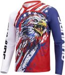 Oumurs Youth Motocross Jersey for Dirt Bike Jersey for Kids Boys Girls Mountain Bike Clothing Long Sleeve T-Shirt for Motorcycle Motocross Cycling Bicycle BMX Moto MX ATV Riding Off Road Red