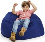 Delmach Bean Bag Chair Cover | Stuffed Animal Storage | 38" Width Extra Large | 100% Cotton Canvas | Double Stitched | Durable Zipper | Fill with Anything Soft | Beans not Included