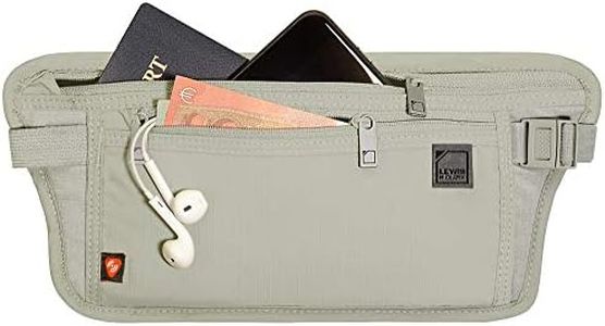 Lewis N. Clark RFID-Blocking Waist Stash Anti-Theft Hidden Money Belt Taupe One Size