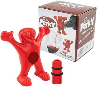 Sir Perky Wine Pourer - Humorous Novelty Wine Pourer for Wine Bottles, Durable Red Plastic, Fits Most Wine Bottles, Perfect Gag Gift for Birthdays, White Elephant, Bachelor/Bachelorette Parties