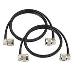 Superbat PL-259 Jumper Cable UHF (Pl259) Male to Male Low Loss Digital RG58 Coax Cable (3 Feet RG58) for HAM & CB Radio,Antenna Analyzer,Dummy Load,SWR Meter 2-Pack