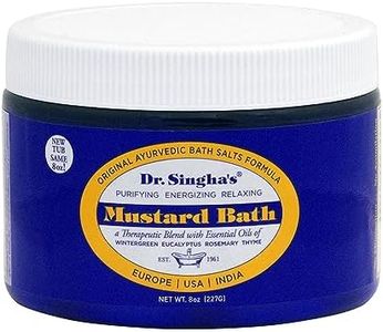 Dr. Singha's Mustard Bath Salts, Therapeutic Bath Detox - Relaxing Bath Soak for Sore Muscles, Restless Nights, Aches, Stress & Tension (8 Ounce)