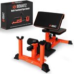 SQUATZ Sissy Squat Machine and Preacher Curl Crunch Rack - Foldable Squatting Bench for Home Gym Workout Station and Leg Exercise - Train Abs, Thighs, and Glutes, Multifunctional Fitness Equipment