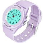 PROKING Women's Watch Sport Waterproof Watches Nurse Minimalist Simple Analog Watch Casual Ladies Men's Watch, Easy Read Dial, Military Time with Second Hand, Silicone Band, Light