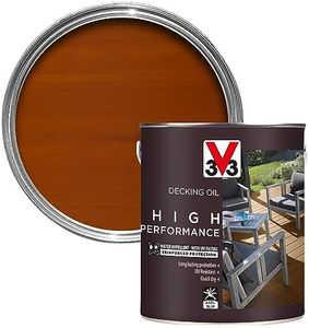 V33 High Performance Decking Oil Teak 2.5L | Anti-slip | Water-repellent | UV resistant | Quick dry | Long-lasting protection