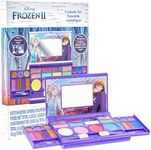 Disney Frozen Kid Makeup Set for Girls with Mirror Includes 14 lip glosses, 4 Body Shines,6 Brushes Make Up Beauty Kit Box Set for Girls Kids Tweens by Townley Girl