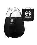 SJOLIE Spray Tan Tent | Pop Up Self Tanning Booth + Portable Carrying Case - XL Black